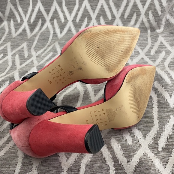 White House Black Market Mary Jane Pumps Pink & Black - Picture 4 of 6